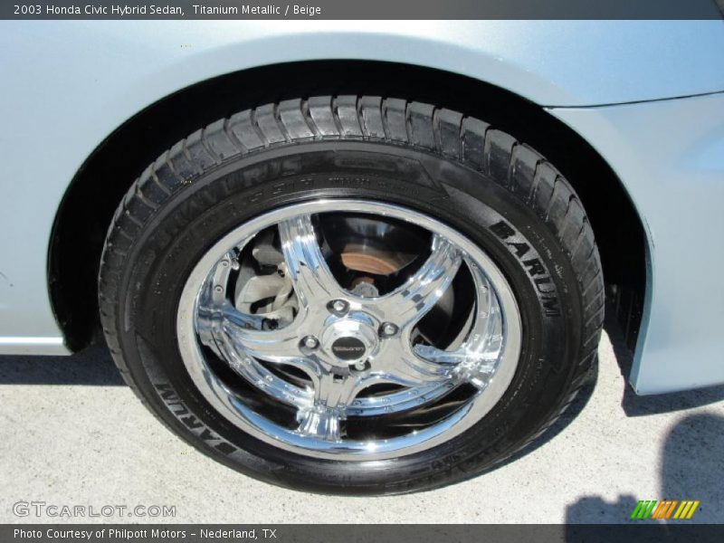 Titanium Metallic / Beige 2003 Honda Civic Hybrid Sedan
