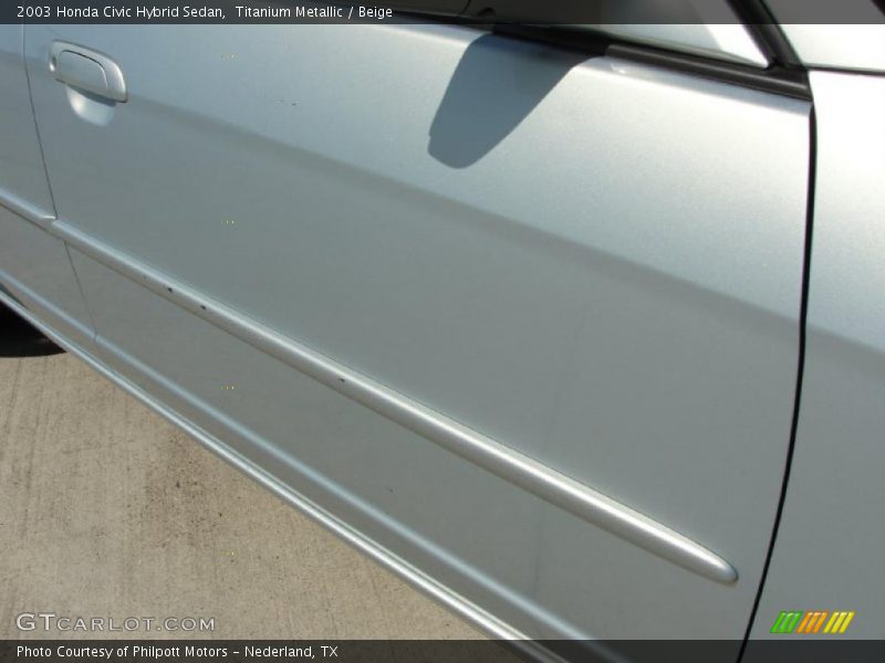 Titanium Metallic / Beige 2003 Honda Civic Hybrid Sedan