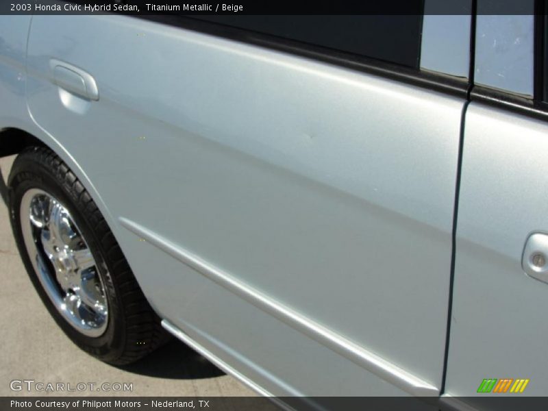 Titanium Metallic / Beige 2003 Honda Civic Hybrid Sedan