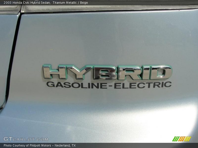 Titanium Metallic / Beige 2003 Honda Civic Hybrid Sedan