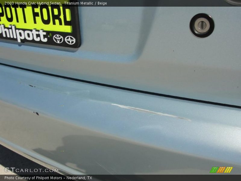 Titanium Metallic / Beige 2003 Honda Civic Hybrid Sedan