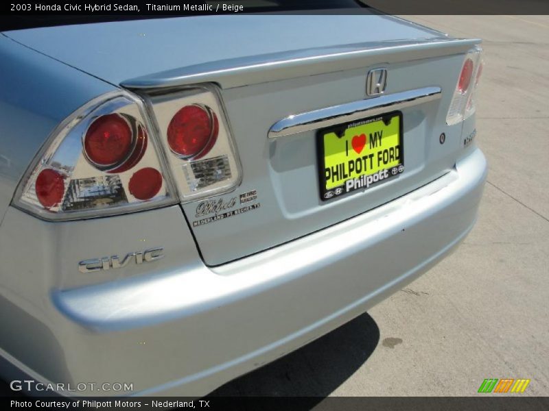 Titanium Metallic / Beige 2003 Honda Civic Hybrid Sedan