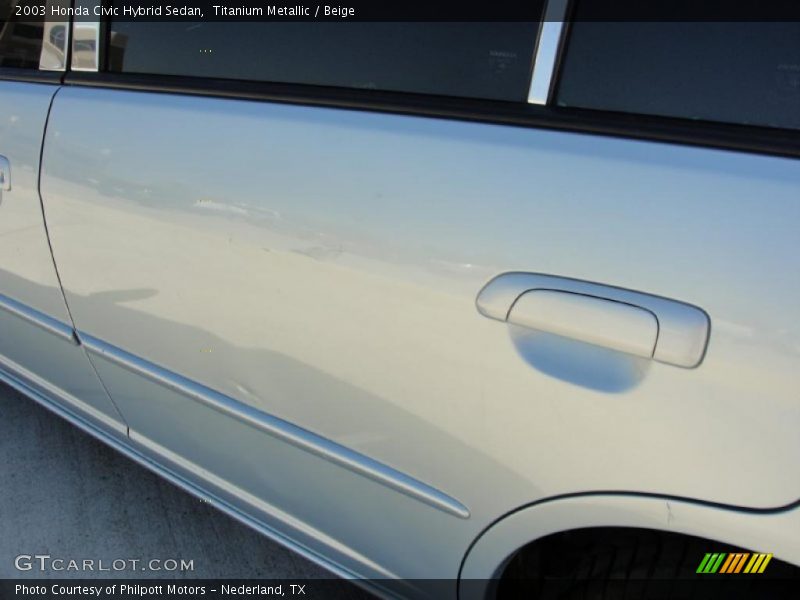 Titanium Metallic / Beige 2003 Honda Civic Hybrid Sedan