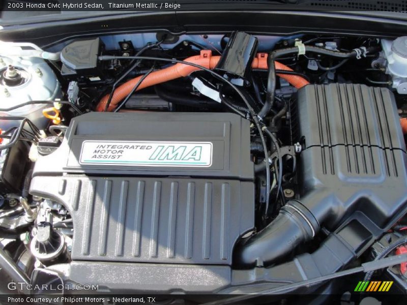 Titanium Metallic / Beige 2003 Honda Civic Hybrid Sedan
