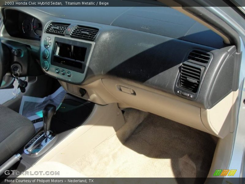 Titanium Metallic / Beige 2003 Honda Civic Hybrid Sedan