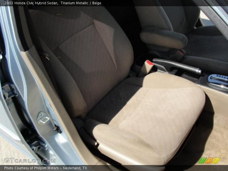 Titanium Metallic / Beige 2003 Honda Civic Hybrid Sedan