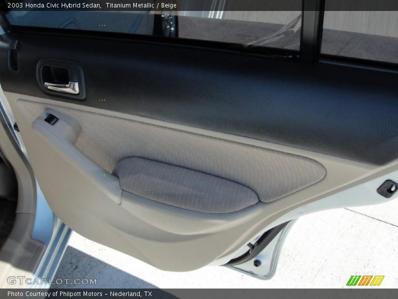 Titanium Metallic / Beige 2003 Honda Civic Hybrid Sedan