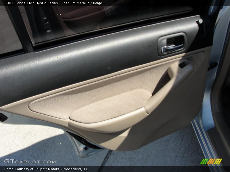 Titanium Metallic / Beige 2003 Honda Civic Hybrid Sedan