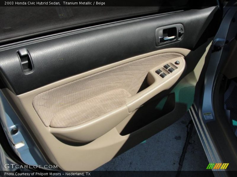 Titanium Metallic / Beige 2003 Honda Civic Hybrid Sedan