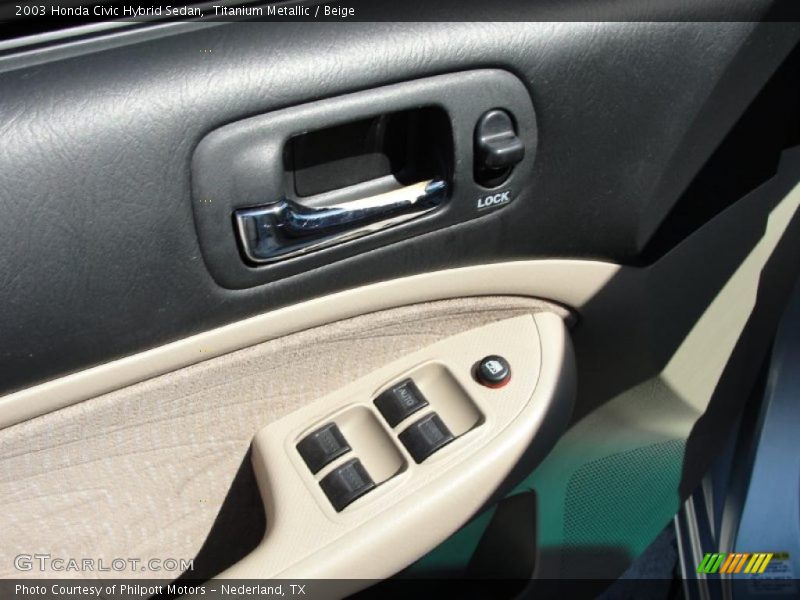 Titanium Metallic / Beige 2003 Honda Civic Hybrid Sedan
