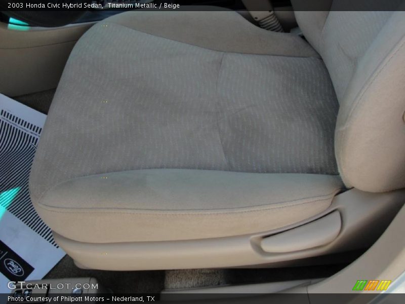 Titanium Metallic / Beige 2003 Honda Civic Hybrid Sedan