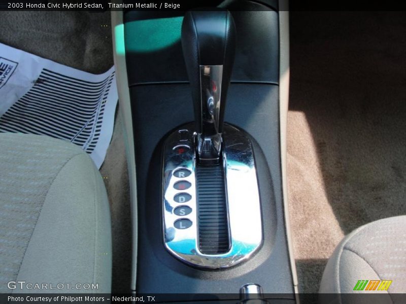 Titanium Metallic / Beige 2003 Honda Civic Hybrid Sedan