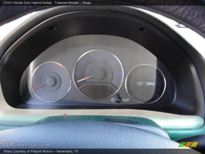Titanium Metallic / Beige 2003 Honda Civic Hybrid Sedan