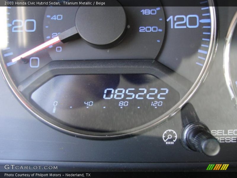 Titanium Metallic / Beige 2003 Honda Civic Hybrid Sedan