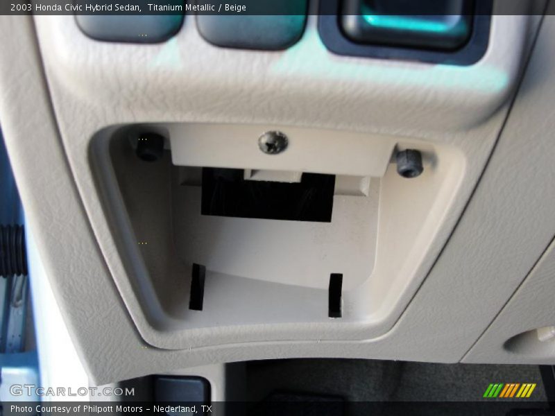 Titanium Metallic / Beige 2003 Honda Civic Hybrid Sedan