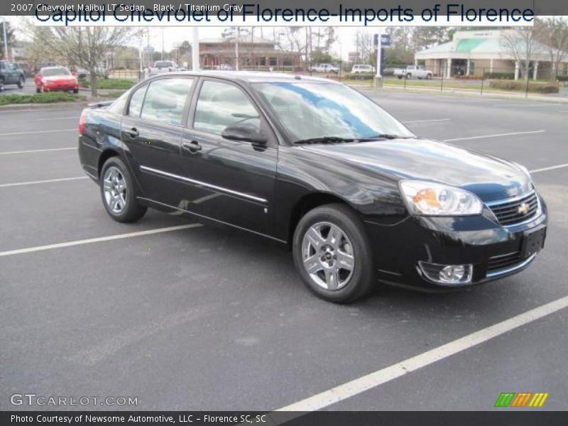 Black / Titanium Gray 2007 Chevrolet Malibu LT Sedan