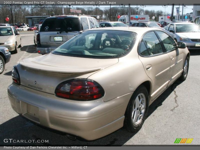 Champagne Beige Metallic / Dark Taupe 2002 Pontiac Grand Prix GT Sedan