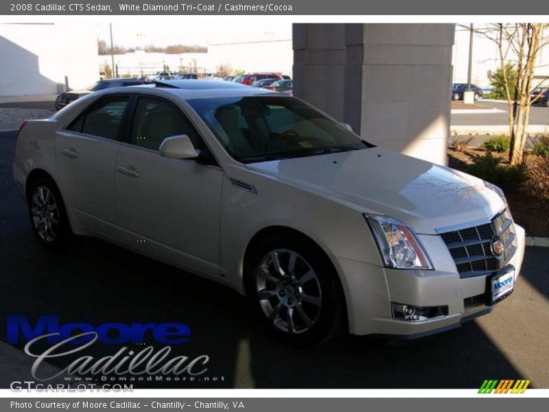 White Diamond Tri-Coat / Cashmere/Cocoa 2008 Cadillac CTS Sedan