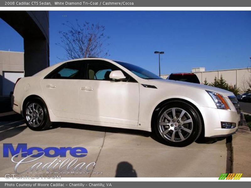 White Diamond Tri-Coat / Cashmere/Cocoa 2008 Cadillac CTS Sedan