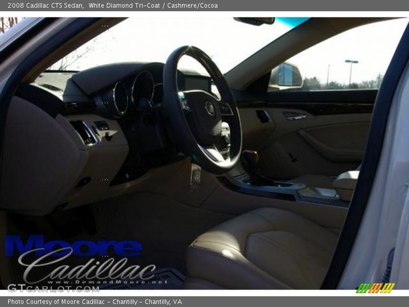 White Diamond Tri-Coat / Cashmere/Cocoa 2008 Cadillac CTS Sedan