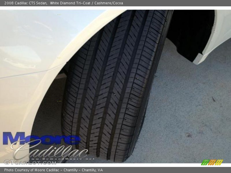White Diamond Tri-Coat / Cashmere/Cocoa 2008 Cadillac CTS Sedan