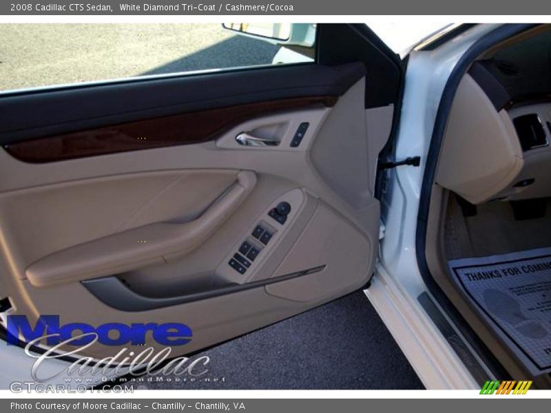 White Diamond Tri-Coat / Cashmere/Cocoa 2008 Cadillac CTS Sedan