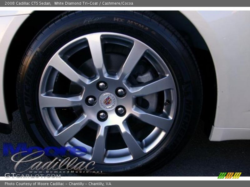 White Diamond Tri-Coat / Cashmere/Cocoa 2008 Cadillac CTS Sedan