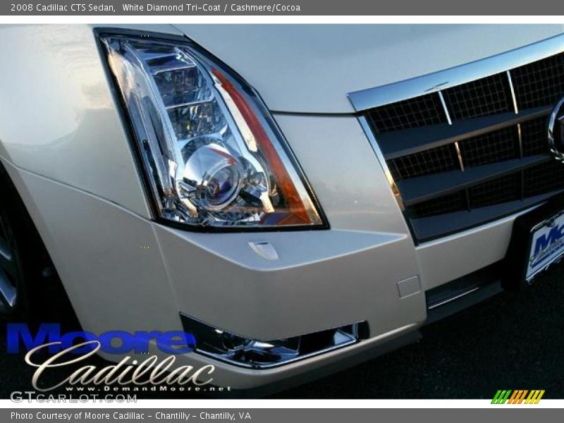 White Diamond Tri-Coat / Cashmere/Cocoa 2008 Cadillac CTS Sedan