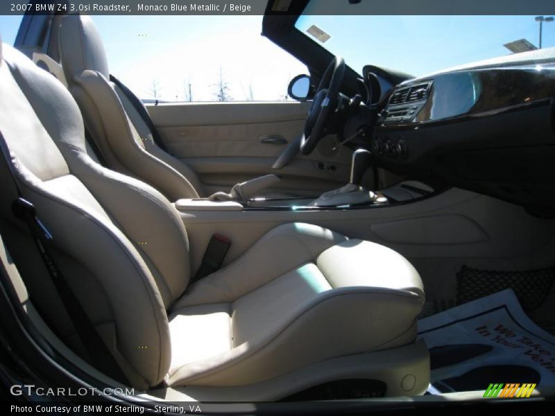 Monaco Blue Metallic / Beige 2007 BMW Z4 3.0si Roadster