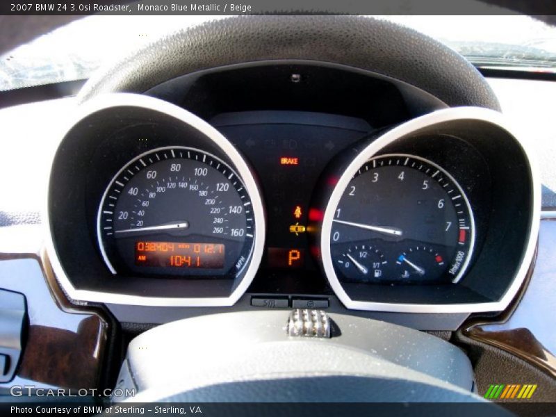 Monaco Blue Metallic / Beige 2007 BMW Z4 3.0si Roadster