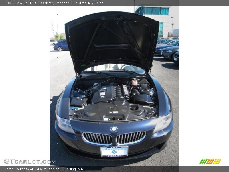 Monaco Blue Metallic / Beige 2007 BMW Z4 3.0si Roadster