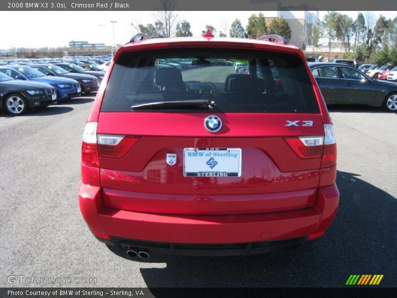 Crimson Red / Black 2008 BMW X3 3.0si