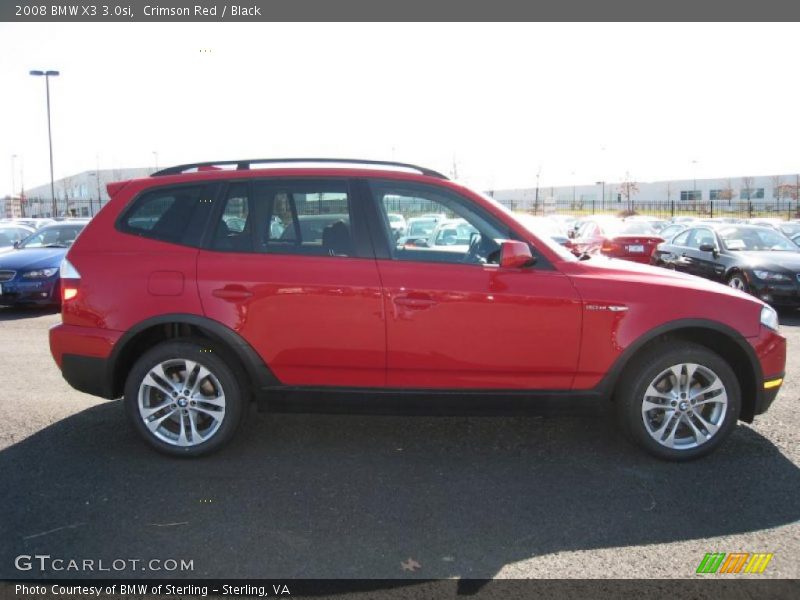 Crimson Red / Black 2008 BMW X3 3.0si