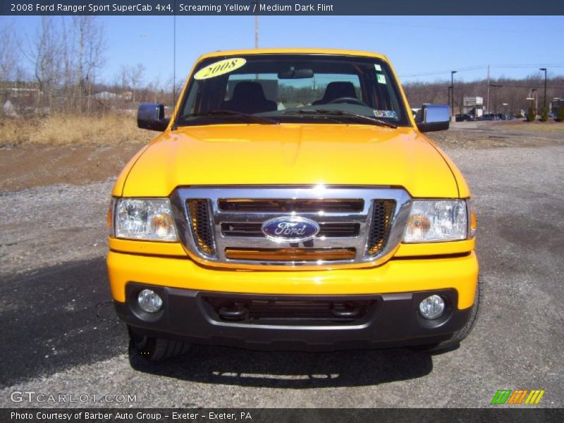 Screaming Yellow / Medium Dark Flint 2008 Ford Ranger Sport SuperCab 4x4