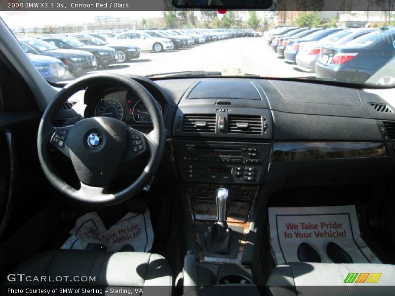 Crimson Red / Black 2008 BMW X3 3.0si