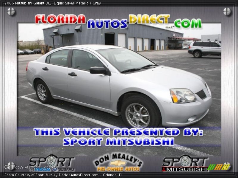 Liquid Silver Metallic / Gray 2006 Mitsubishi Galant DE