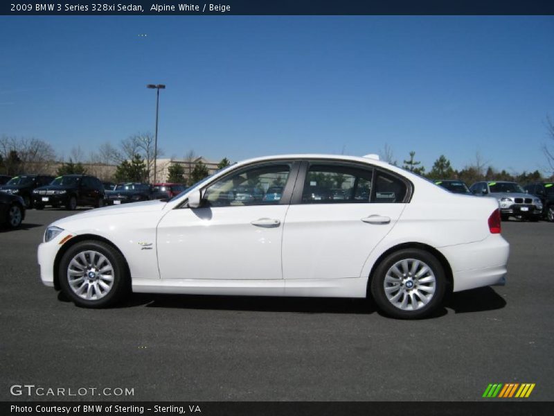 Alpine White / Beige 2009 BMW 3 Series 328xi Sedan