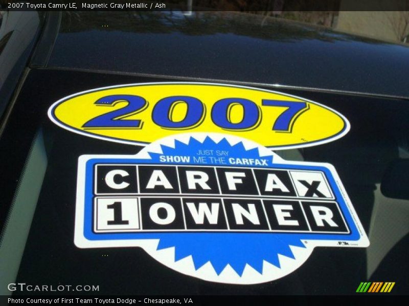 Magnetic Gray Metallic / Ash 2007 Toyota Camry LE