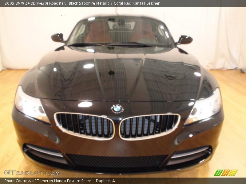 Black Sapphire Metallic / Coral Red Kansas Leather 2009 BMW Z4 sDrive30i Roadster