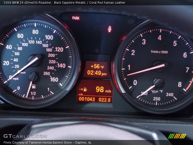 Black Sapphire Metallic / Coral Red Kansas Leather 2009 BMW Z4 sDrive30i Roadster
