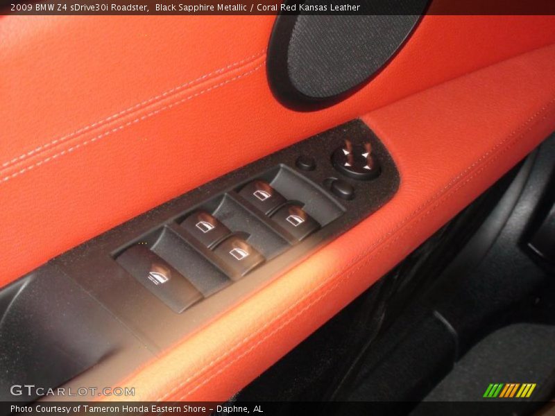 Black Sapphire Metallic / Coral Red Kansas Leather 2009 BMW Z4 sDrive30i Roadster