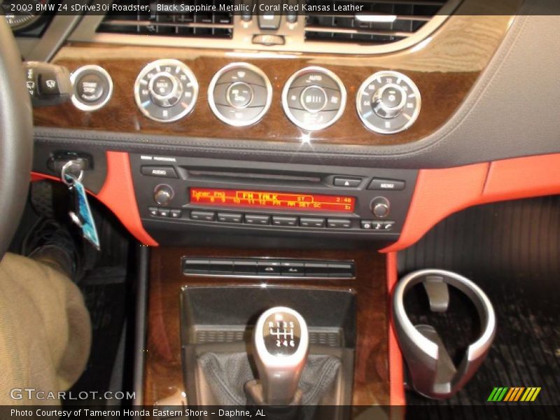 Black Sapphire Metallic / Coral Red Kansas Leather 2009 BMW Z4 sDrive30i Roadster