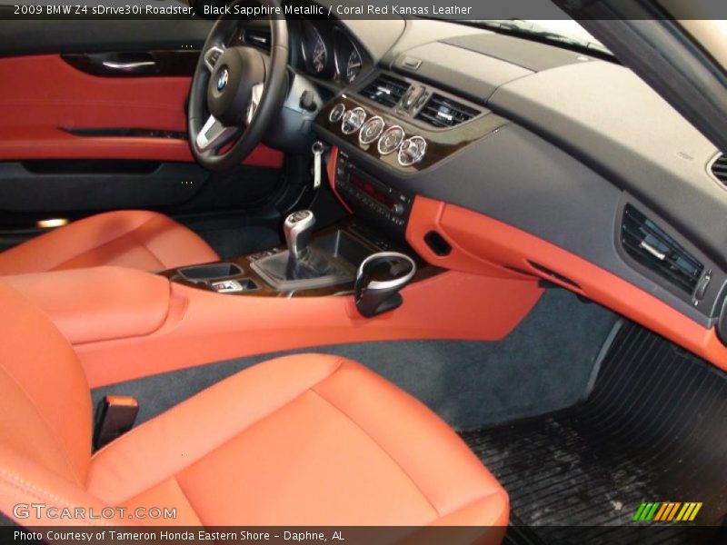 Black Sapphire Metallic / Coral Red Kansas Leather 2009 BMW Z4 sDrive30i Roadster