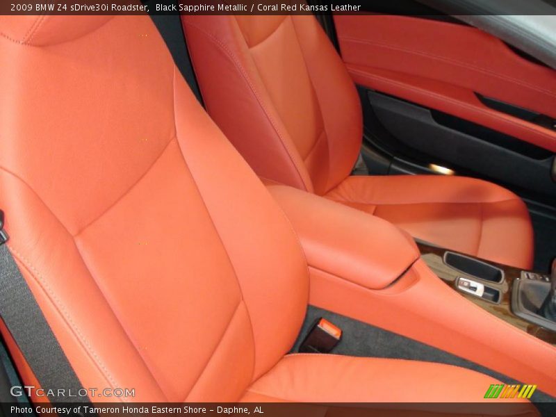 Black Sapphire Metallic / Coral Red Kansas Leather 2009 BMW Z4 sDrive30i Roadster