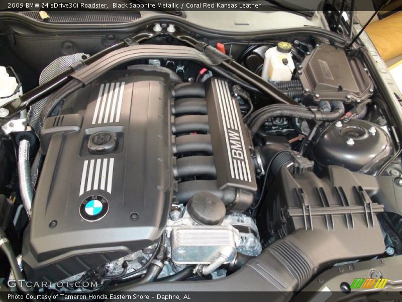 Black Sapphire Metallic / Coral Red Kansas Leather 2009 BMW Z4 sDrive30i Roadster