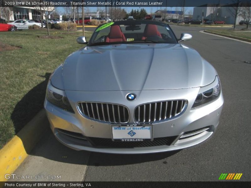 Titanium Silver Metallic / Coral Red Kansas Leather 2009 BMW Z4 sDrive35i Roadster