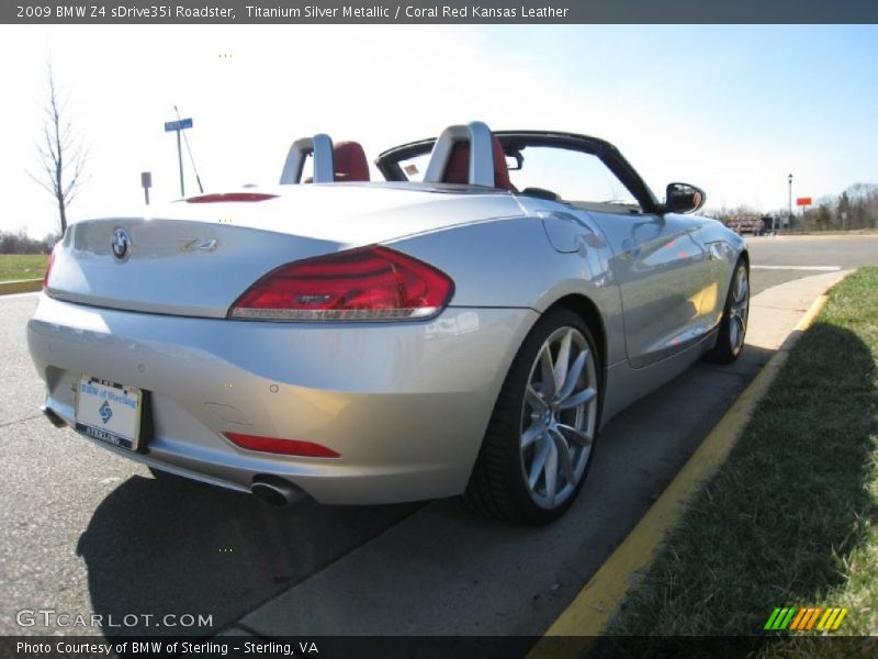 Titanium Silver Metallic / Coral Red Kansas Leather 2009 BMW Z4 sDrive35i Roadster