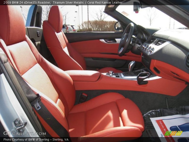Titanium Silver Metallic / Coral Red Kansas Leather 2009 BMW Z4 sDrive35i Roadster