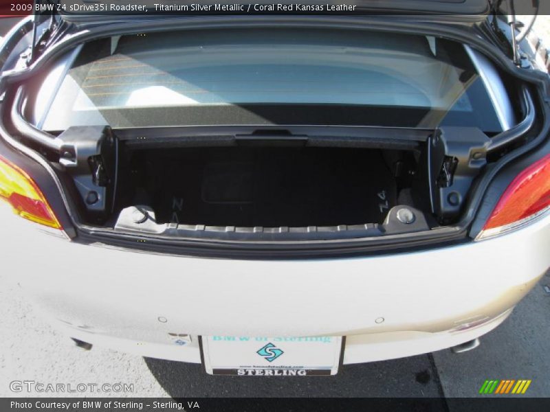 Titanium Silver Metallic / Coral Red Kansas Leather 2009 BMW Z4 sDrive35i Roadster