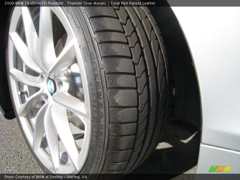 Titanium Silver Metallic / Coral Red Kansas Leather 2009 BMW Z4 sDrive35i Roadster